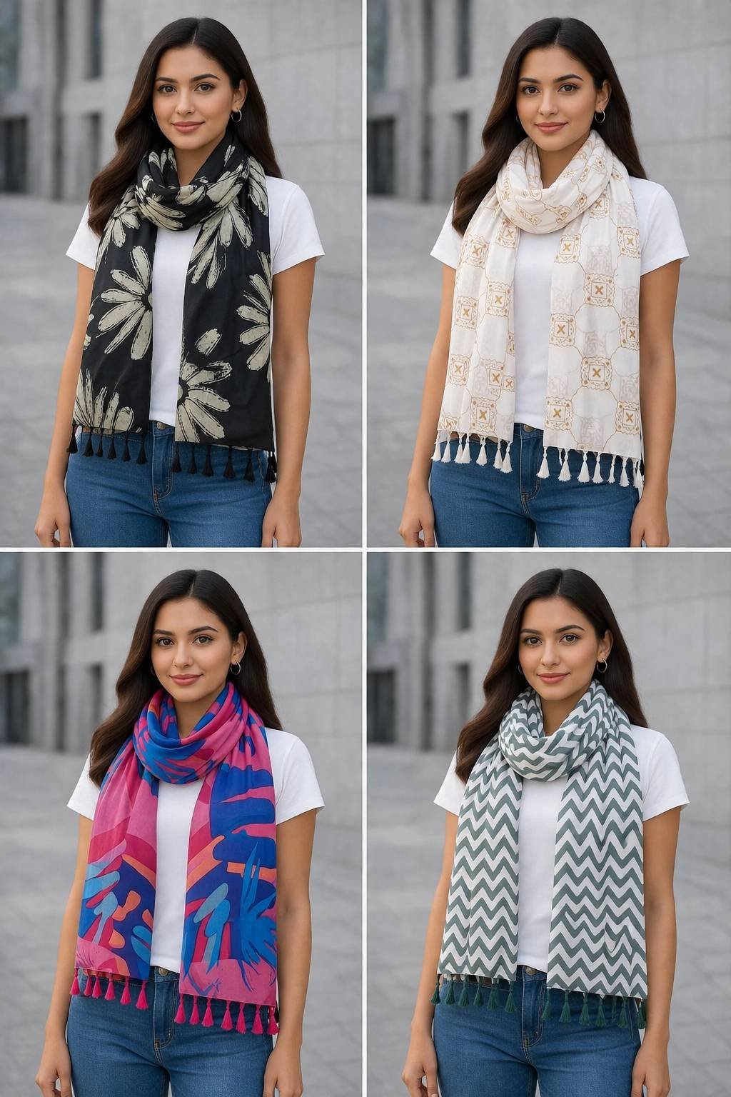 Cotton 22/72 Printed Tassel Stoles